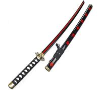 HZYYZH Samurai Ninja Wooden Sword, Anime Black Samurai Roronoa Zoro Cosplay, Armed Katana Ninja Knife Sword Toys for Teens