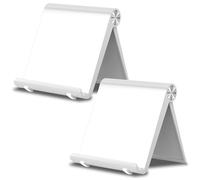 HZZADZXW Cell Phone Foldable Stand for Desk, Portable Cell Phone Holder, Adjustable Tablet Dock, Office Desk Accessories for iPhone 17 16 15 14 13 Pro Max Air, Galaxy S25, S24, White&White