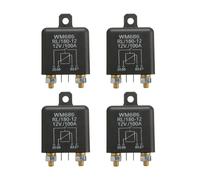 HZZGMANCAJ 4X 12V 100Amp 4-Pin Heavy Duty ON/OFF Switch Split Charge Relay for Auto Boat Van Black HZZGMANCAJ