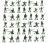 HZZXCH 100 Pack Soldier Figures - Traditional Green Toy Soldiers With Battlefield Weapon Accessories, Free Standing In Battle Poses