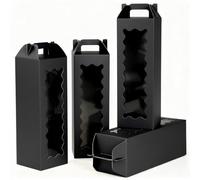 Hzzycaxli 20Pcs Tumbler Gift Box with Handle for 18oz 20oz 30oz Sublimation Glass,Cup boxes for packaging 16oz,water bottle gift boxes,Tumbler Packaging Boxes with window for gifts（Black）