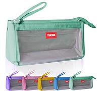 hzzycer Large Pencil Case Big Capacity Pencil Bag Portable Pencil Case for Girls and Boys Pencil Pouch Suitable for Middle High School College Students (Green)