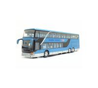 (I) 1:32 High Quality Alloy Business Bus Model Metal Diecasts Simulation Luxury Double Sightseeing Bus Pull