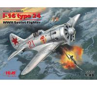 I-16 Type 24, WWII Soviet Fighter (100% New Molds) 1:48 Plastic Model Kit ICM