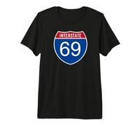 I-69 Interstate Road Trip Travel Souvenir - Interstate 69 Premium T-Shirt