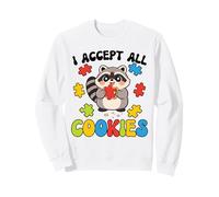 I Accept All Cookies Raccoon Autism Awareness Sweatshirt