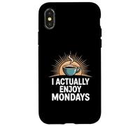 I Actually Enjoy Mondays Positive Workday Coffee Lover Case for iPhone X/XS