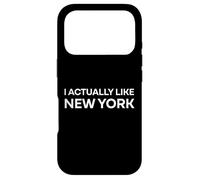 "I Actually Like New York." Funny American State Case for iPhone 17 Pro