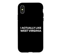 "I Actually Like West Virginia." Funny American State Case for iPhone X/XS