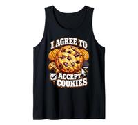 I Agree to Accept Cookies Tech Pun Cookie Lover Dad Joke Tank Top