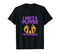 I Ain’t a Player Purple Football Fan Humor: T-Shirt