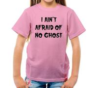 I Ain't Afraid of No Ghost - Childrens/Kids Crewneck T-Shirt - Light Pink - XS (3-4 Years)