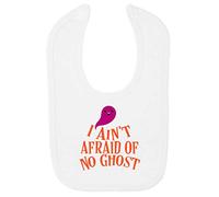 I Ain't Afraid of No Ghost Halloween Statement Cotton Baby bib - White