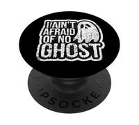 I Ain't Afraid Of No Ghost Retro Distressed Funny Halloween PopSockets Adhesive PopGrip