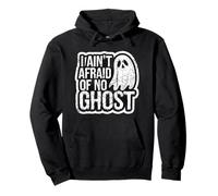 I Ain't Afraid Of No Ghost Retro Distressed Funny Halloween Pullover Hoodie