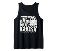 I Ain't Afraid of No Ghost Retro Distressed Funny Halloween Tank Top