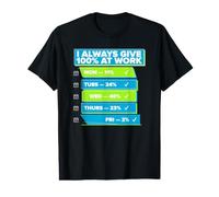 I Always give 100% at Work as a Very Funny Remote Worker Value Graphic T-Shirt
