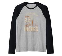 I Always Give Em Atleast Three Five Inches Raglan Baseball Tee
