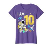I Am 10 Astronaut Space Rocket Astronomy 10th Birthday T-Shirt