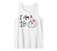 I Am 19 Plus 1 Middle Finger 20th Women Birthday Ring Heart Tank Top