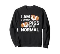I Am 2 Guinea Pigs Past Normal Funny Pet Lover Quote Sweatshirt