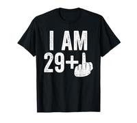 I Am 29 Plus Middle Finger Shirt Men Women 30th Birthday T-Shirt
