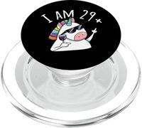 I Am 29 Plus One 30th Birthday Unicorn Funny Women Wine PopSockets PopGrip for MagSafe