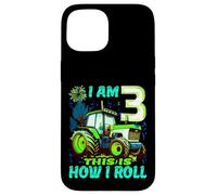 I Am 3 This is How I Roll Two Years Old Tractor 3rd Birthday Case for iPhone 15