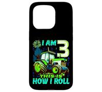 I Am 3 This is How I Roll Two Years Old Tractor 3rd Birthday Case for iPhone 15 Pro