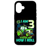 I Am 3 This is How I Roll Two Years Old Tractor 3rd Birthday Case for iPhone 16