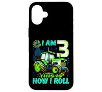 I Am 3 This is How I Roll Two Years Old Tractor 3rd Birthday Case for iPhone 16 Plus