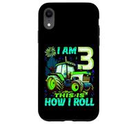 I Am 3 This is How I Roll Two Years Old Tractor 3rd Birthday Case for iPhone XR