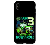I Am 3 This is How I Roll Two Years Old Tractor 3rd Birthday Case for iPhone XS Max