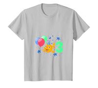 I am 3 with Gold Fish - Kids Birthday 3 Years Old T-Shirt, Youth, Silver Grey, 3T
