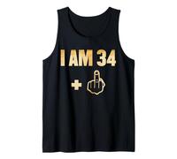 I am 34 plus 1 funny 35th birthday 1985 1986 Tank Top