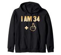 I am 34 plus 1 funny 35th birthday 1985 1986 Zip Hoodie