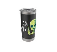 I Am 49 Plus 1 Middle Finger Green Alien 50. Birthday Stainless Steel Insulated Tumbler