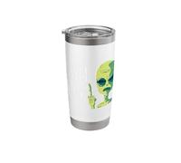 I Am 49 Plus 1 Middle Finger Green Alien 50. Birthday Stainless Steel Insulated Tumbler