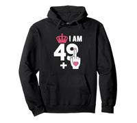 I Am 49 Plus 1 Middle Finger Shirt Womens 49th Birthday Tee Pullover Hoodie