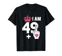 I Am 49 Plus 1 Middle Finger Shirt Womens 49th Birthday Tee T-Shirt
