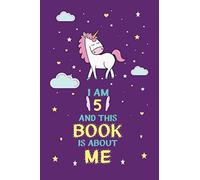 I am 5 Years Old and This Book is About Me: Unicorn Themed Journal And Sketchbook Gift For 5 Year Old Girls, Birthday Books for Girls , Cute 5th ... x 9" Printed on Bright White Paper 100 pages
