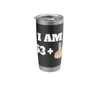 I Am 53 + 1 Sarcastic Funny 54th Birthday Turning 54 Stainless Steel Insulated Tumbler