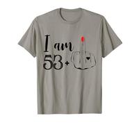 I Am 53 Plus 1 Middle Finger Funny 54th Birthday Women T-Shirt