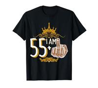 I Am 55 Plus 1 Middle Finger, 56th Birthday Men Women Funny T-Shirt