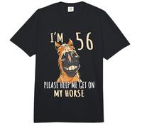 I Am 56 Please Help Me On My Horse 56 Years Old Horse Lover Comfort Colors Adult Heavyweight T-Shirt