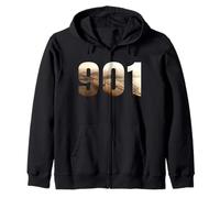I am 901 - Memphis Tennessee Area Code - Historical Bridge Zip Hoodie