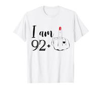 I Am 91 Plus 1 Middle Finger Funny 92nd Birthday Women T-Shirt
