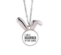 I Am A Beginner In The Games Rabbit Necklace Pendant Bunny Animal Jewelry Gift