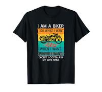 I AM A BIKER Funny Motorcycle Club Gear Mens Motorbiker T-Shirt