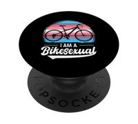 I Am A Bikesexual Bisexual Cyclist Biker Bicycle Bike Biking PopSockets Adhesive PopGrip